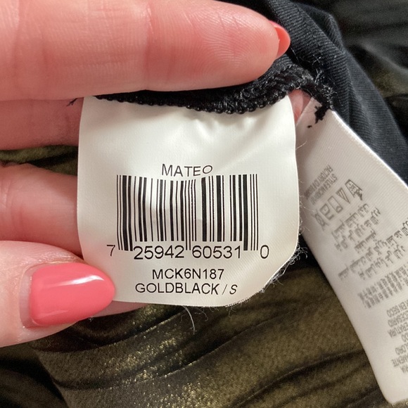 BCBG Max Azria Mateo Dress Goldblack Size Small - Picture 3 of 6